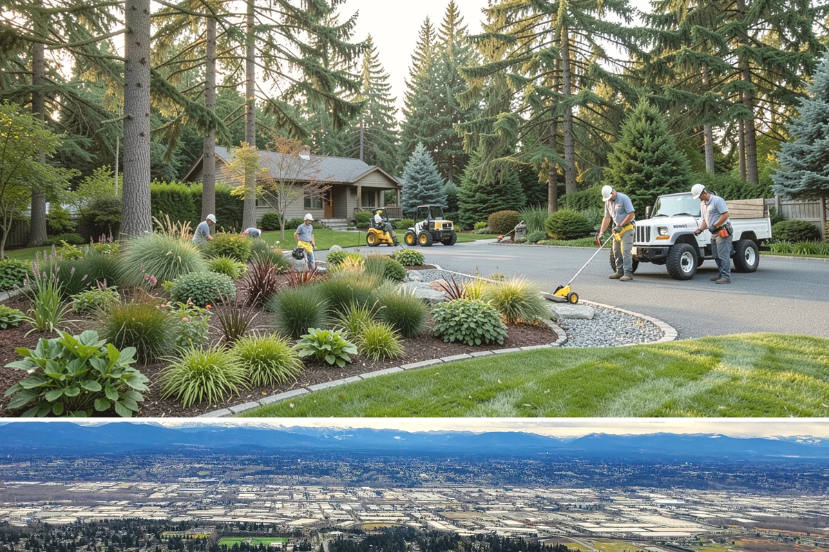Arborist Wood Chip Installation in SeaTac, King County, WA - Arborist chips can go down any season, but a fall application in the Northwest insulates roots and lets the chips mellow over...