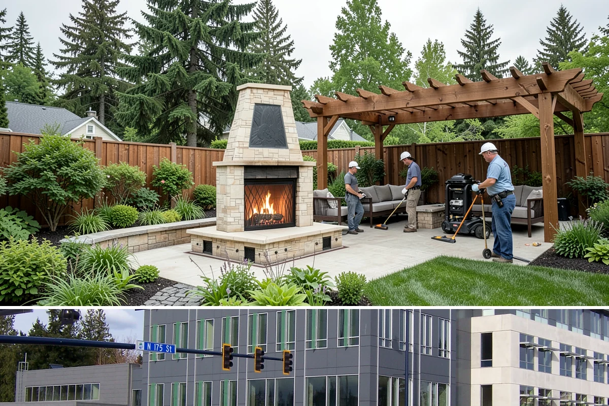 Arborist Wood Chip Installation in Shoreline, King County, WA - Arborist chips can go down any season, but a fall application in the Northwest insulates roots and lets the chips mellow over...