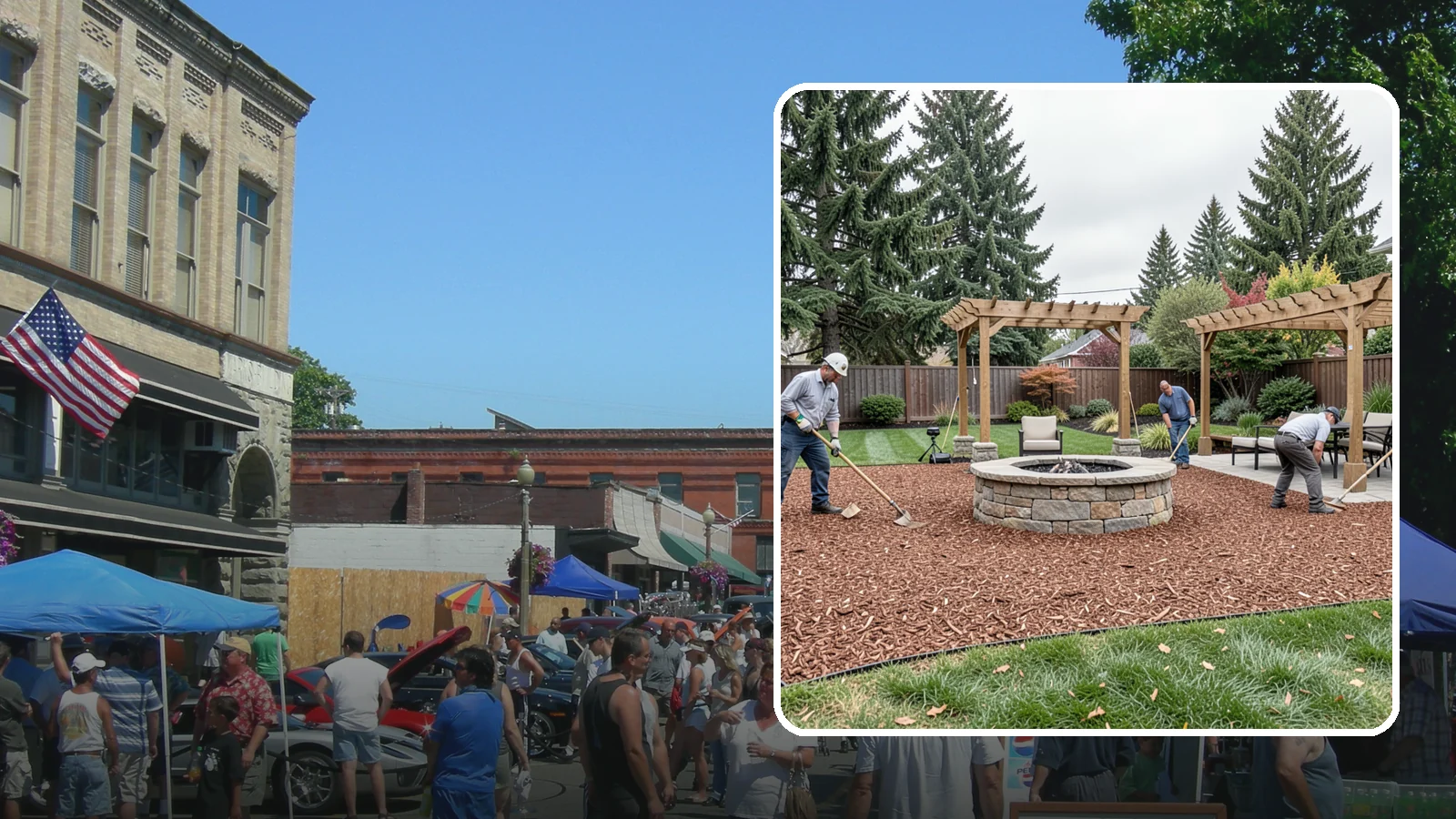 Arborist Wood Chip Installation in Snohomish, Snohomish County, WA - We install fresh arborist wood chips that build soil naturally and make an economical, sustainable mulch for large areas.