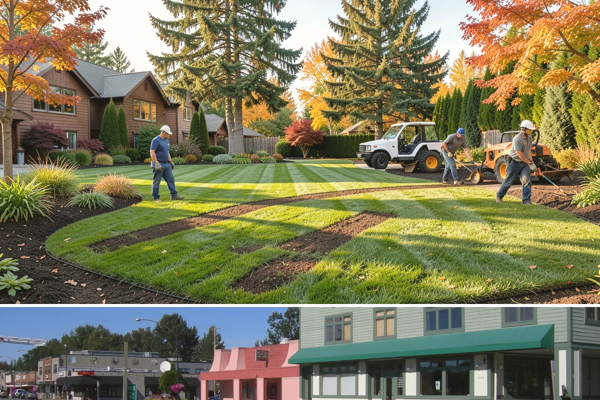 Arborist Wood Chip Installation in Snoqualmie, King County, WA - Arborist chips can go down any season, but a fall application in the Northwest insulates roots and lets the chips mellow over...