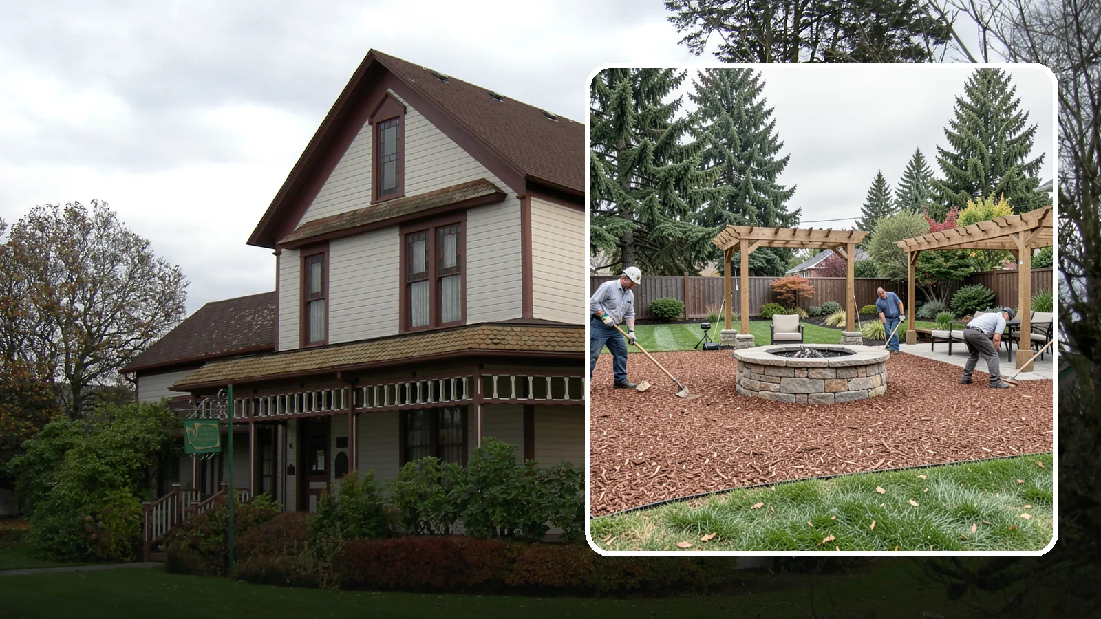 Arborist Wood Chip Installation in Sumner, Pierce County, WA - We install fresh arborist wood chips that build soil naturally and make an economical, sustainable mulch for large areas.