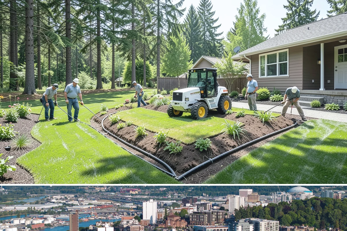 Arborist Wood Chip Installation in Tacoma, Pierce County, WA - Arborist chips can go down any season, but a fall application in the Northwest insulates roots and lets the chips mellow over...
