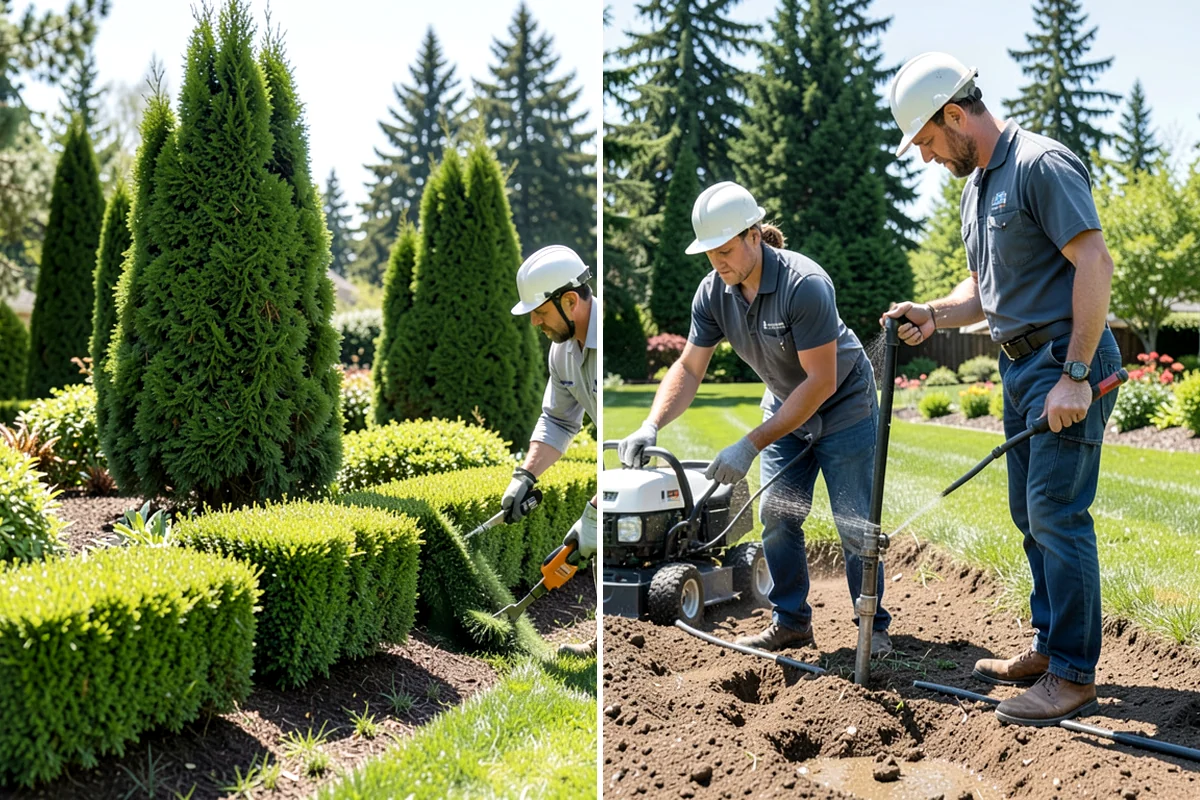 Arborvitae Trimming in Everett, Snohomish County, WA - Inspect for winter snow damage, splayed leaders, and inner dieback