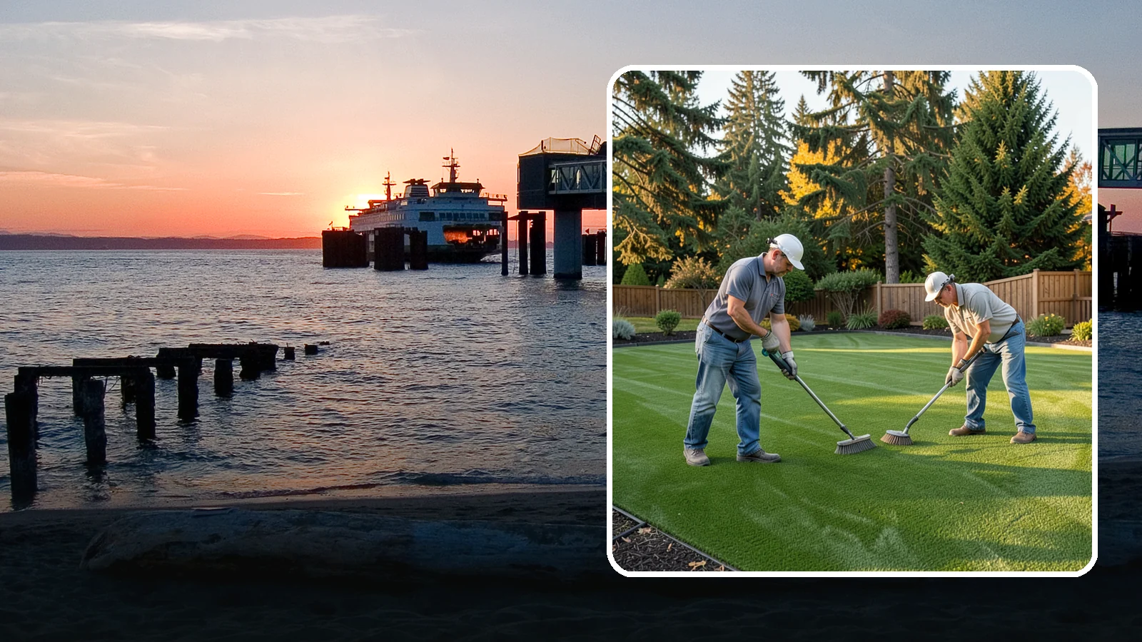 Artificial Turf Cleaning & Maintenance in Edmonds, Snohomish County, WA - Professional turf grooming and cleaning that keeps synthetic lawns fresh, upright, and sanitary.