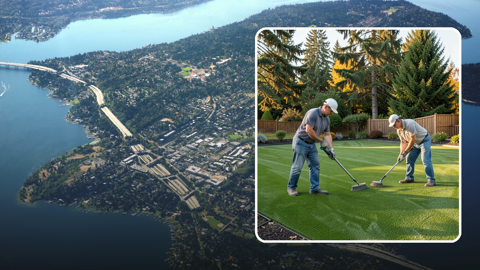 Artificial Turf Cleaning & Maintenance in Mercer Island, King County, WA - Professional turf grooming and cleaning that keeps synthetic lawns fresh, upright, and sanitary.