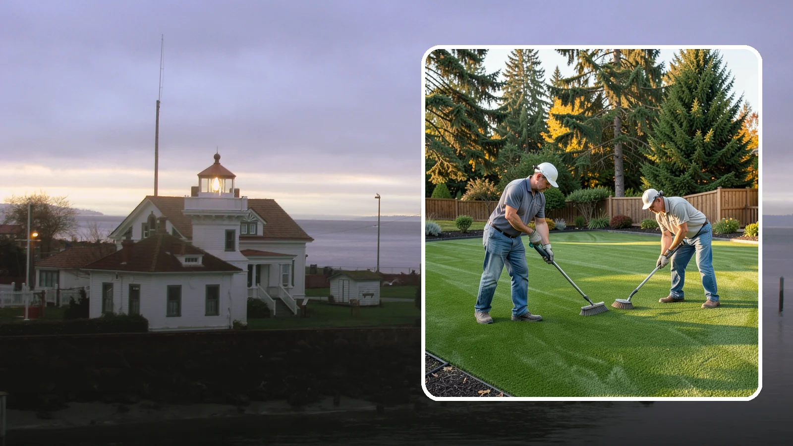 Artificial Turf Cleaning & Maintenance in Mukilteo, Snohomish County, WA - Professional turf grooming and cleaning that keeps synthetic lawns fresh, upright, and sanitary.