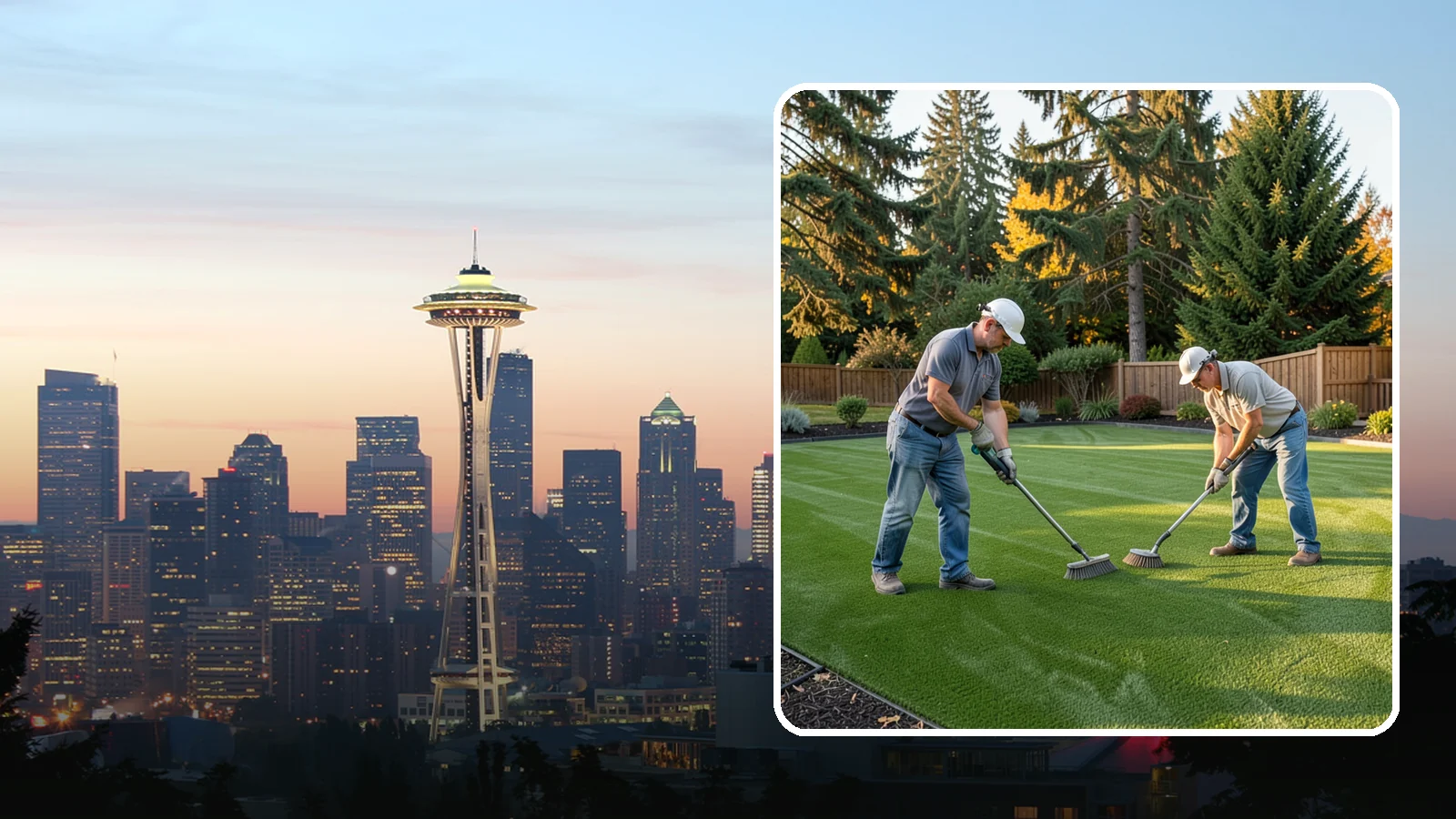 Artificial Turf Cleaning & Maintenance in Seattle, King County, WA - Professional turf grooming and cleaning that keeps synthetic lawns fresh, upright, and sanitary.