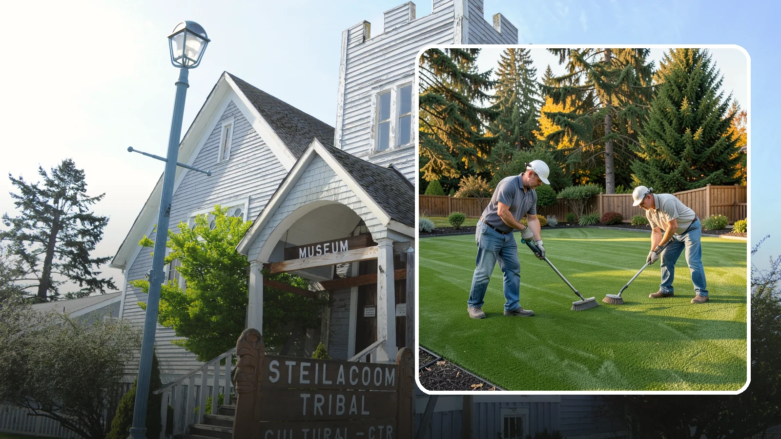 Artificial Turf Cleaning & Maintenance in Steilacoom, Pierce County, WA - Professional turf grooming and cleaning that keeps synthetic lawns fresh, upright, and sanitary.