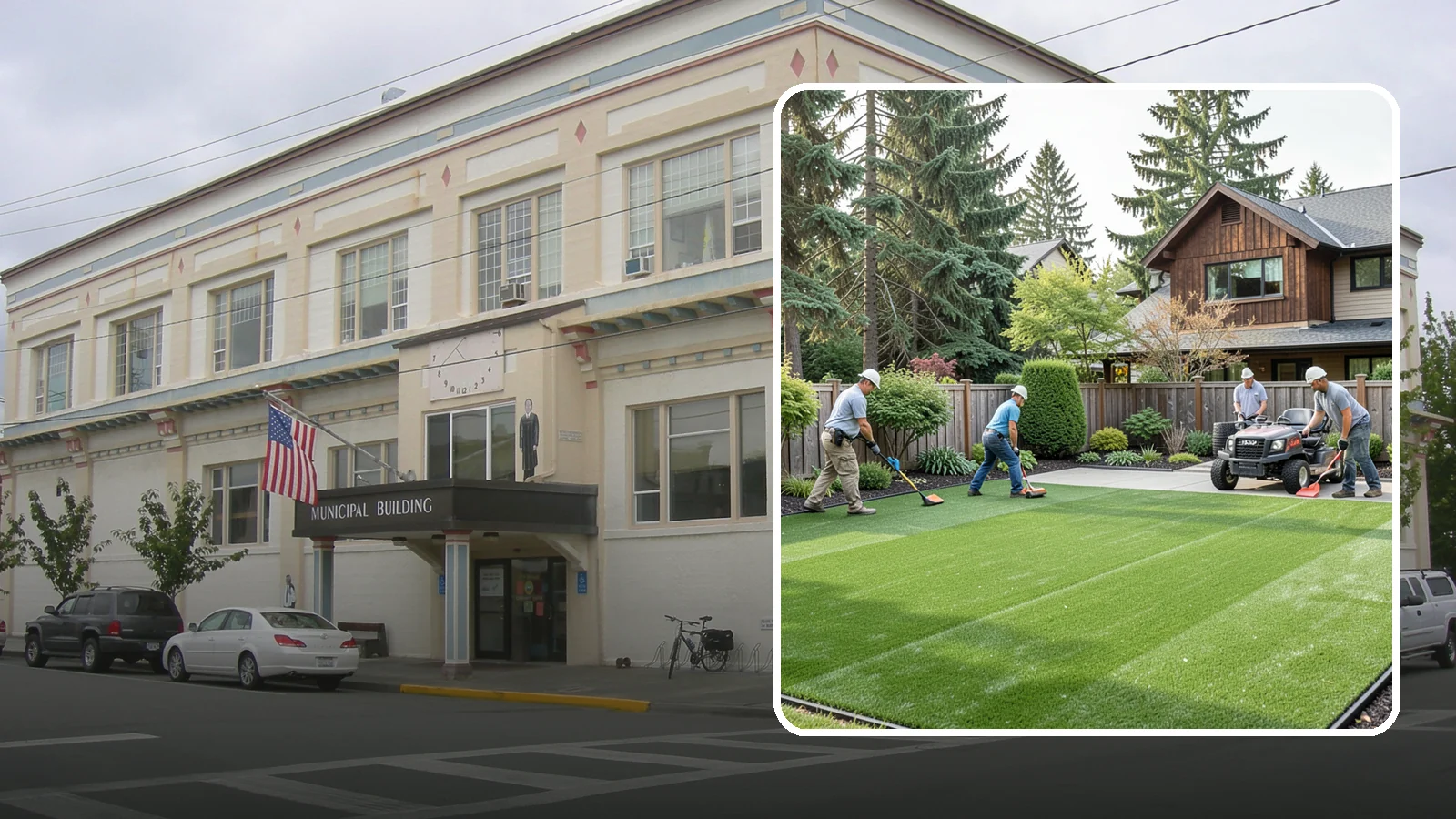 Artificial Turf Installation in Anacortes, Skagit County, WA - Premium artificial turf that gives you a lush, green lawn year-round with no mowing, watering, or mud.