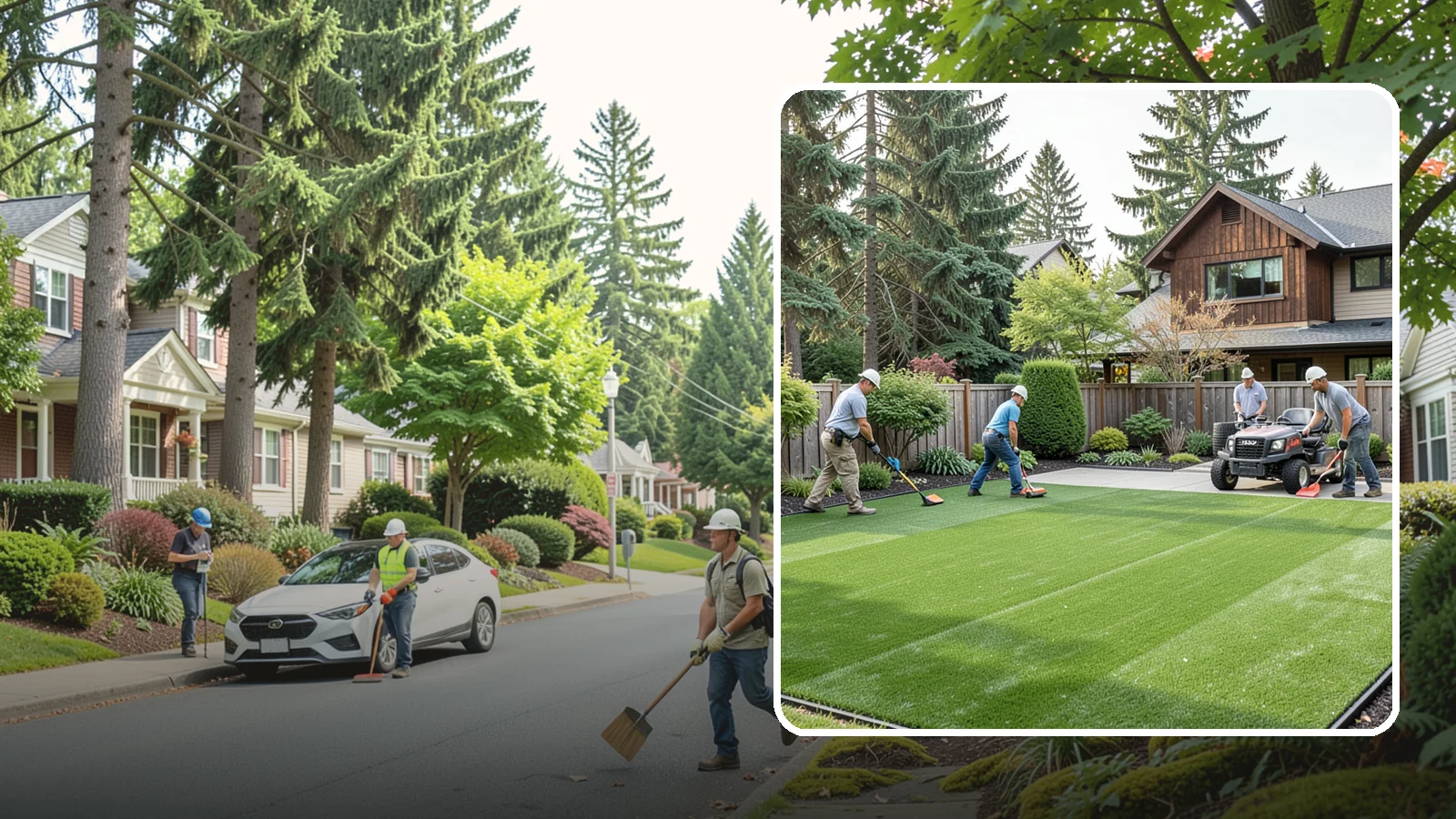 Artificial Turf Installation in Beaux Arts Village, King County, WA - Premium artificial turf that gives you a lush, green lawn year-round with no mowing, watering, or mud.