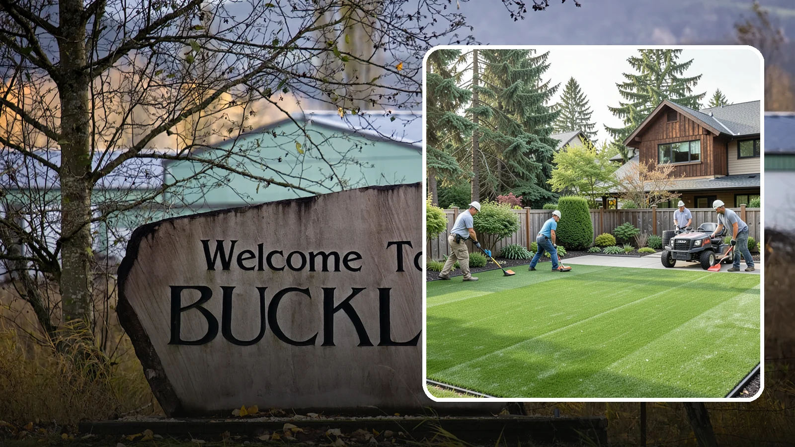 Artificial Turf Installation in Buckley, Pierce County, WA - Premium artificial turf that gives you a lush, green lawn year-round with no mowing, watering, or mud.
