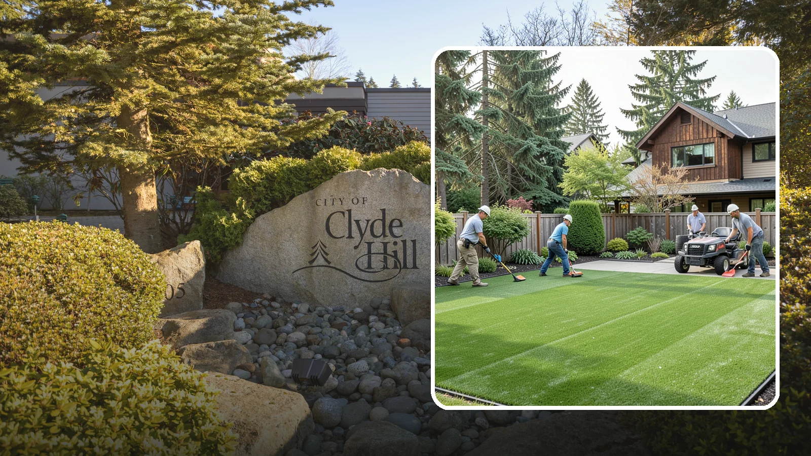 Artificial Turf Installation in Clyde Hill, King County, WA - Premium artificial turf that gives you a lush, green lawn year-round with no mowing, watering, or mud.