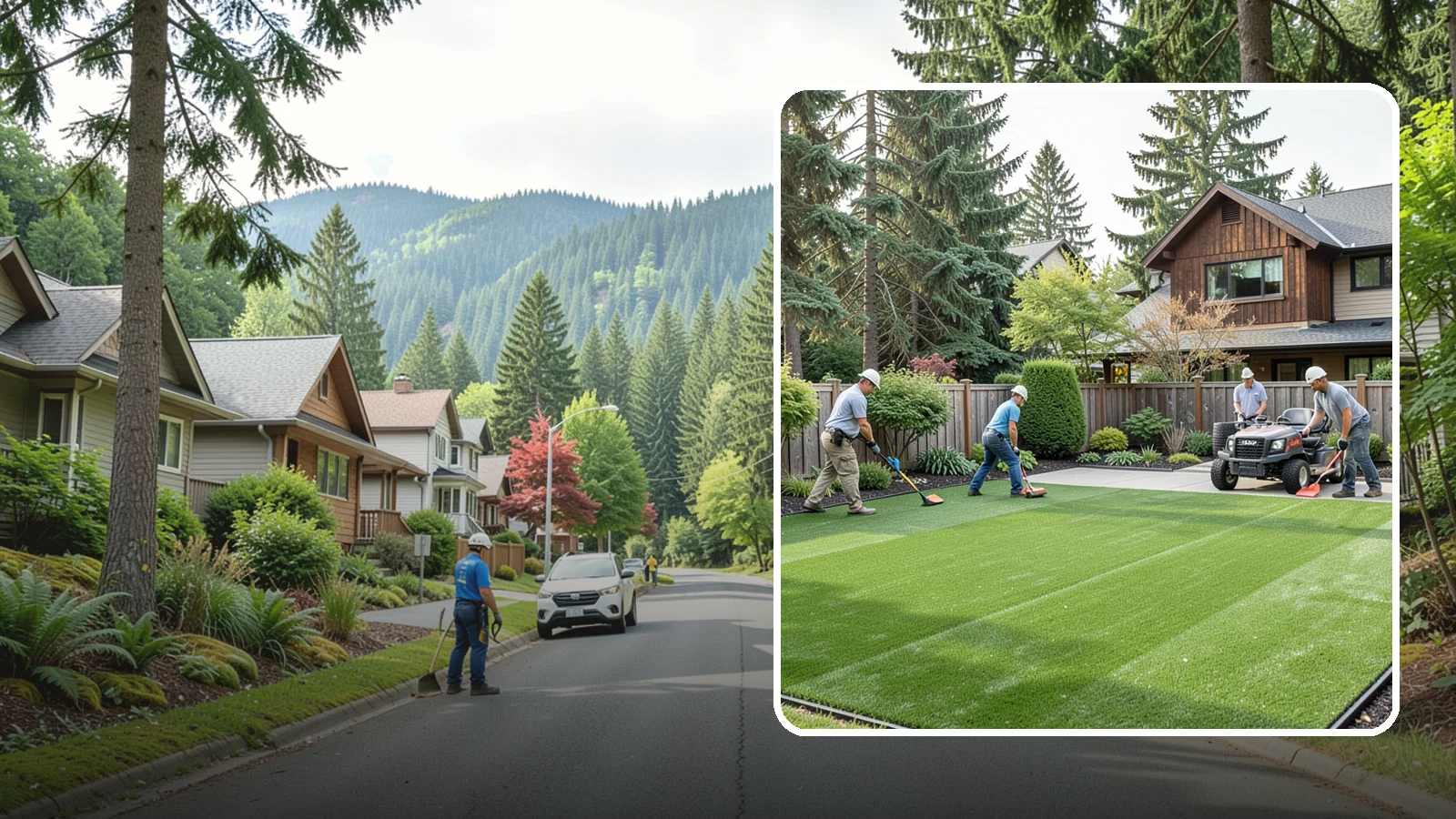 Artificial Turf Installation in Darrington, Snohomish County, WA - Premium artificial turf that gives you a lush, green lawn year-round with no mowing, watering, or mud.