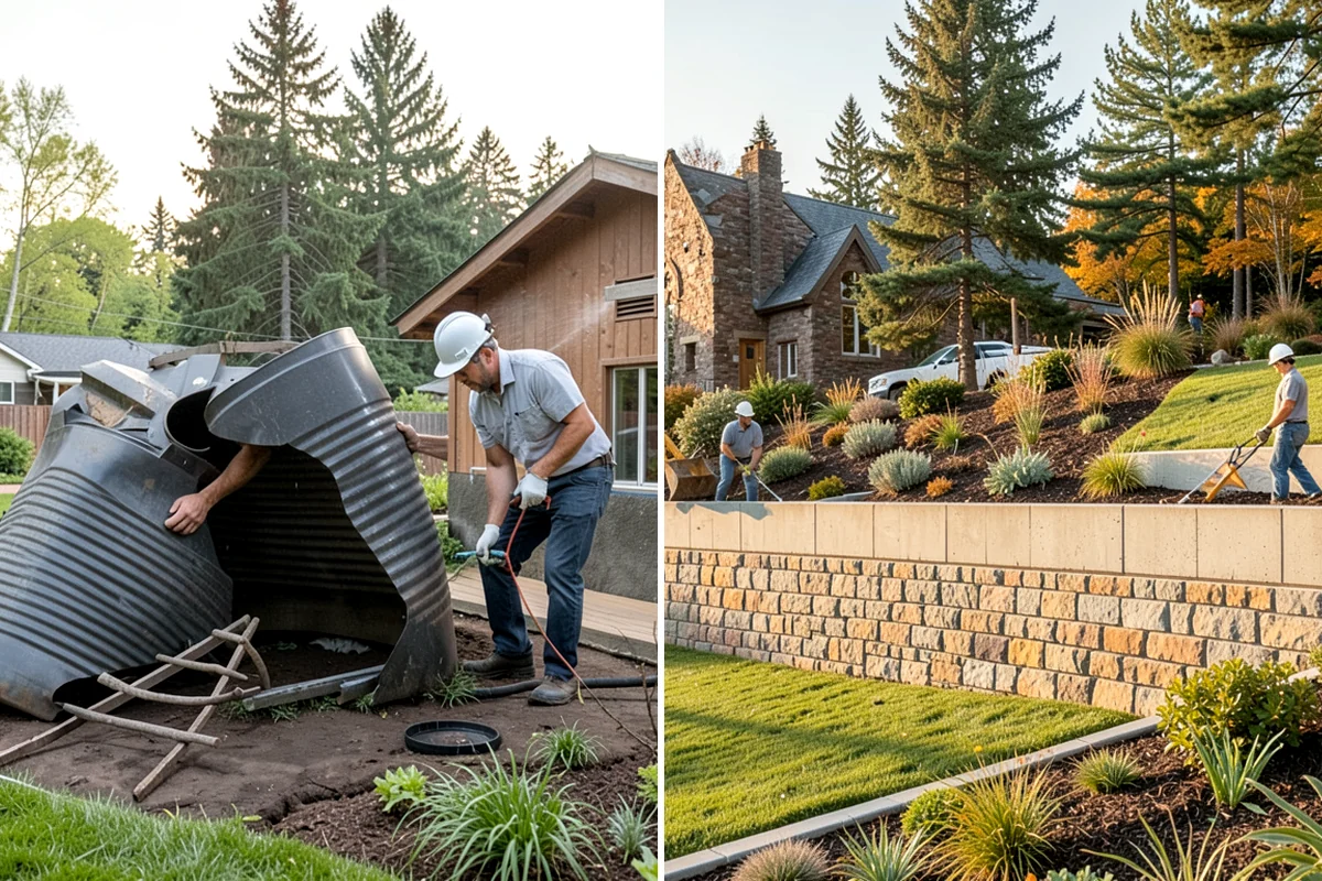 Artificial Turf Installation in Everett, Snohomish County, WA - Remove the existing lawn and excavate