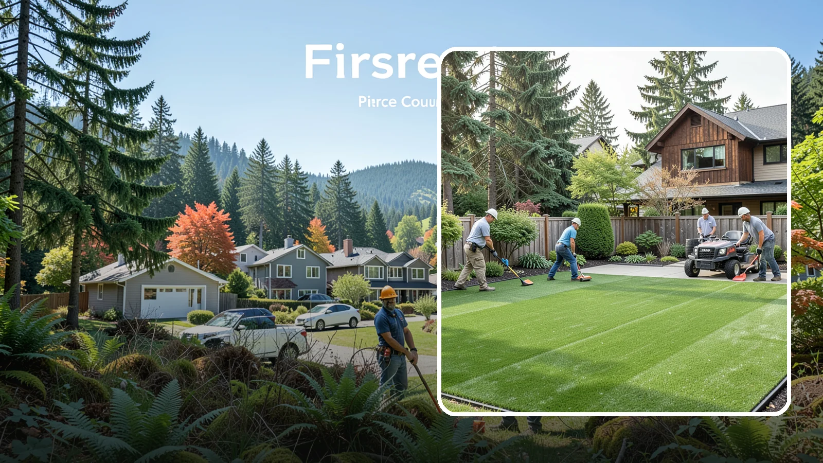 Artificial Turf Installation in Fircrest, Pierce County, WA - Premium artificial turf that gives you a lush, green lawn year-round with no mowing, watering, or mud.