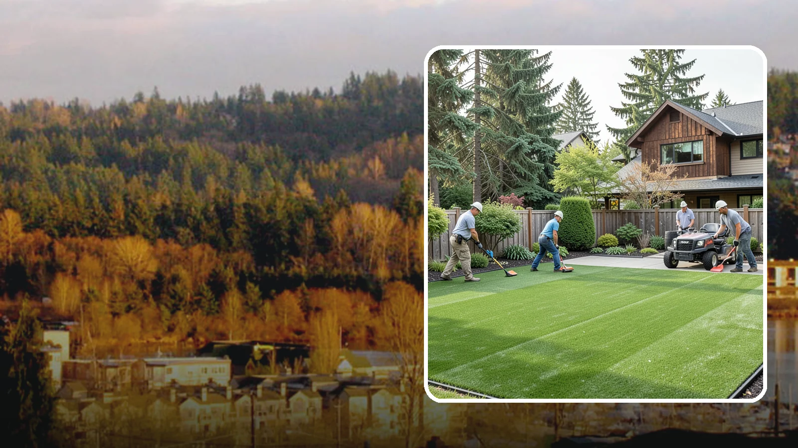 Artificial Turf Installation in Kenmore, King County, WA - Premium artificial turf that gives you a lush, green lawn year-round with no mowing, watering, or mud.