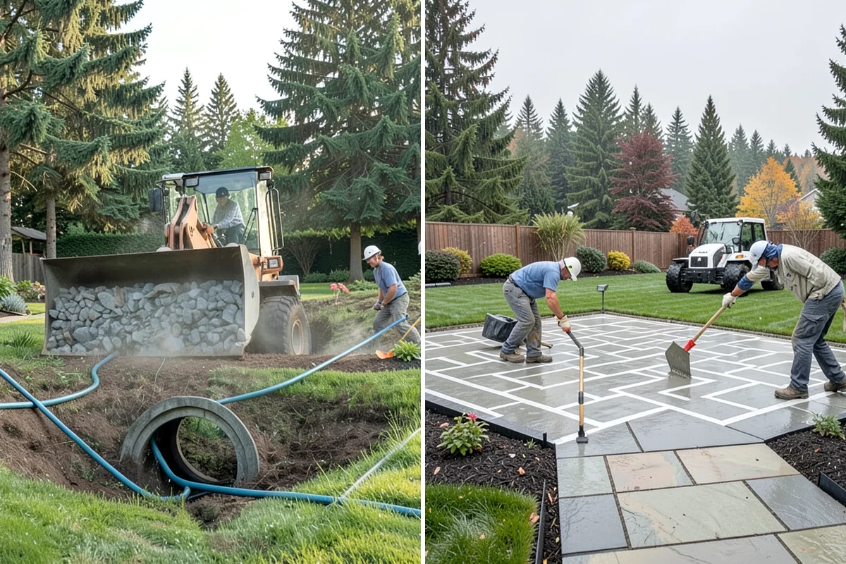 Artificial Turf Installation in Kenmore, King County, WA - Remove the existing lawn and excavate