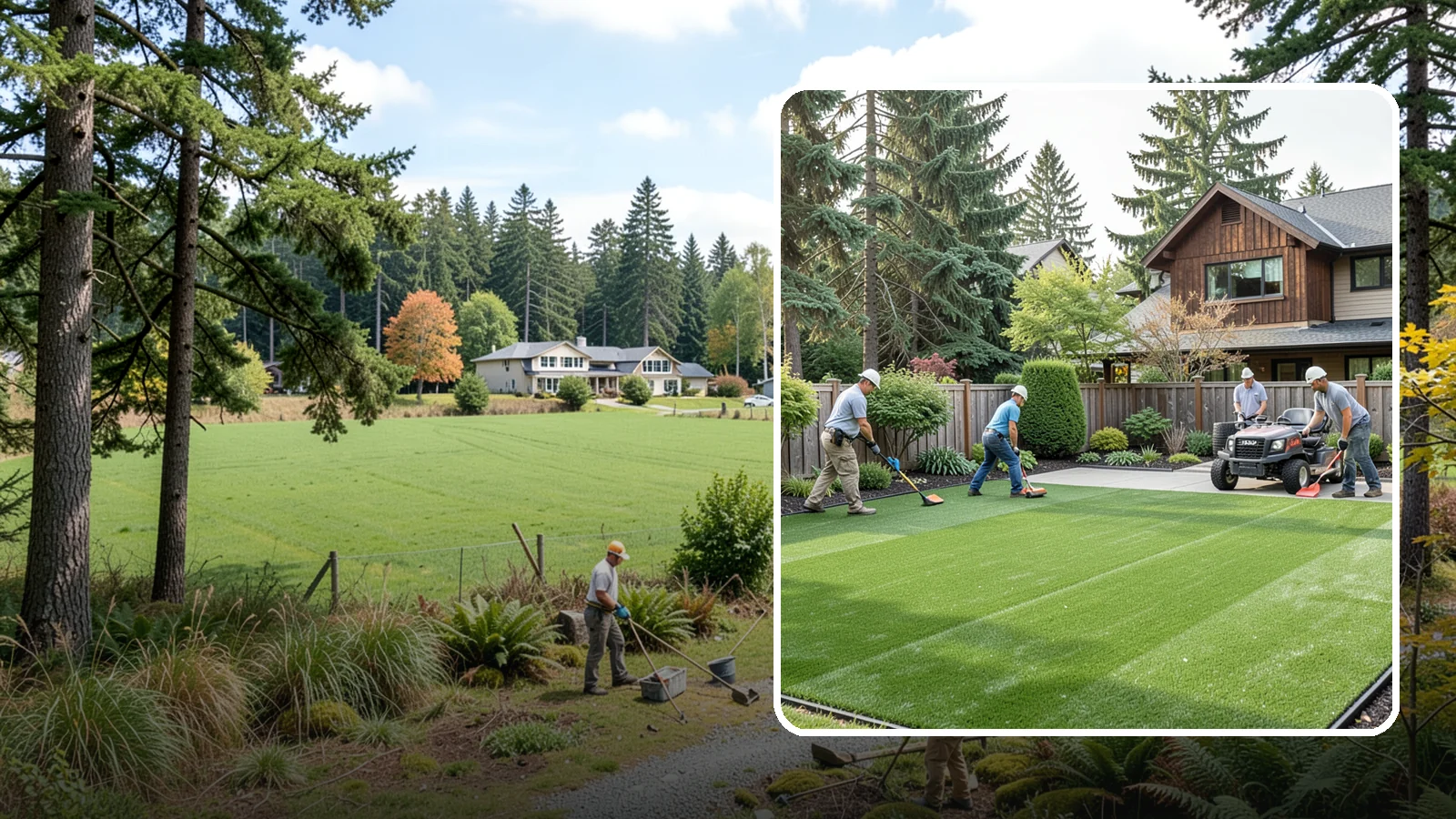 Artificial Turf Installation in Lyman, Skagit County, WA - Premium artificial turf that gives you a lush, green lawn year-round with no mowing, watering, or mud.