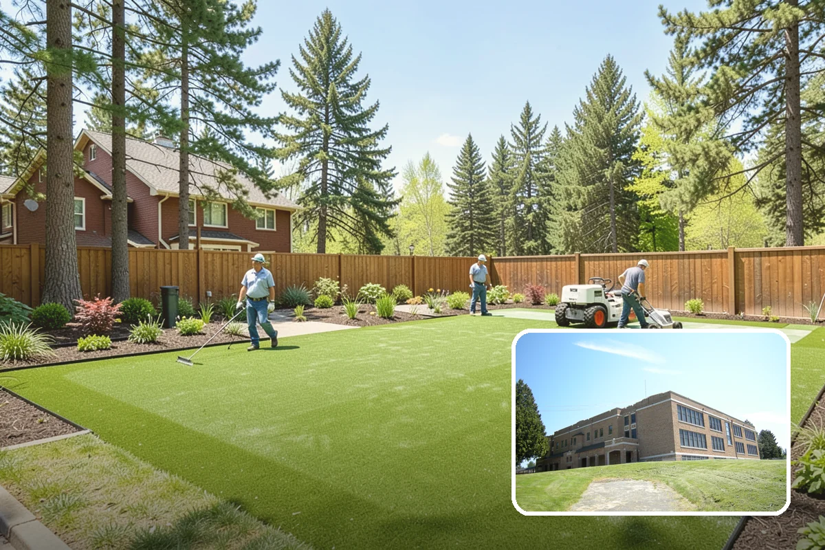 Artificial Turf Installation in Maple Valley, King County, WA - Green year-round with zero mowing