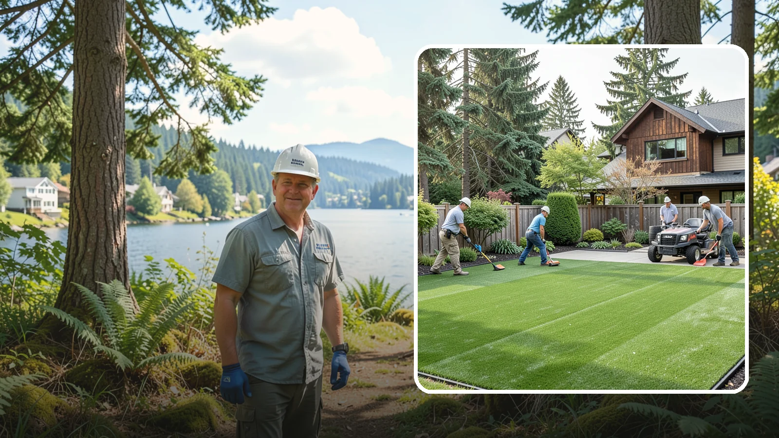 Artificial Turf Installation in Milton, King County, WA - Premium artificial turf that gives you a lush, green lawn year-round with no mowing, watering, or mud.