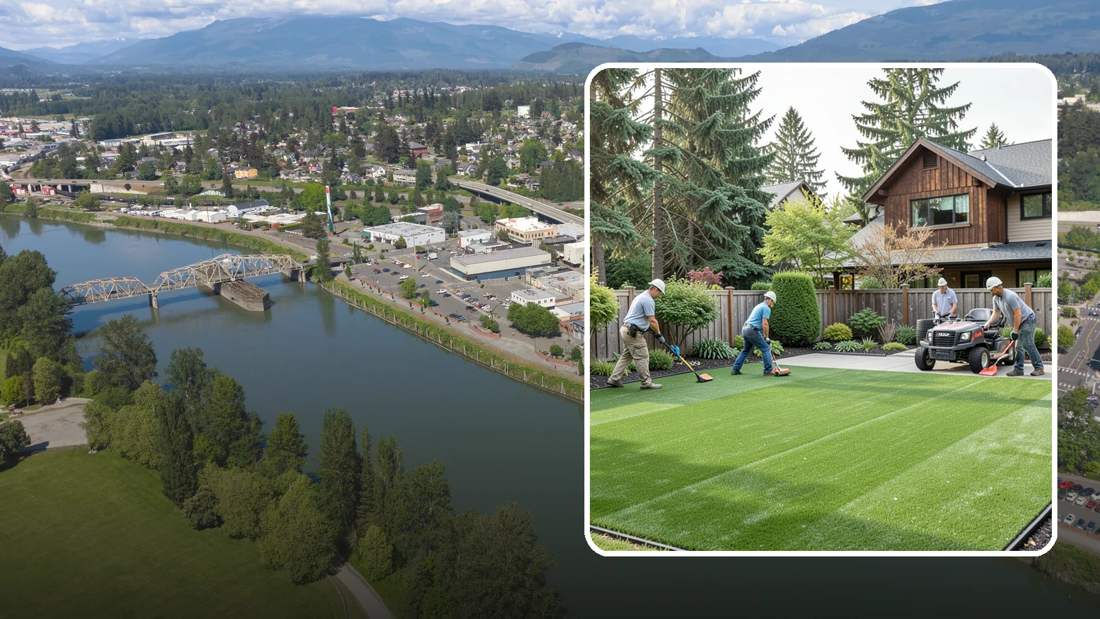 Artificial Turf Installation in Mount Vernon, Skagit County, WA - Premium artificial turf that gives you a lush, green lawn year-round with no mowing, watering, or mud.