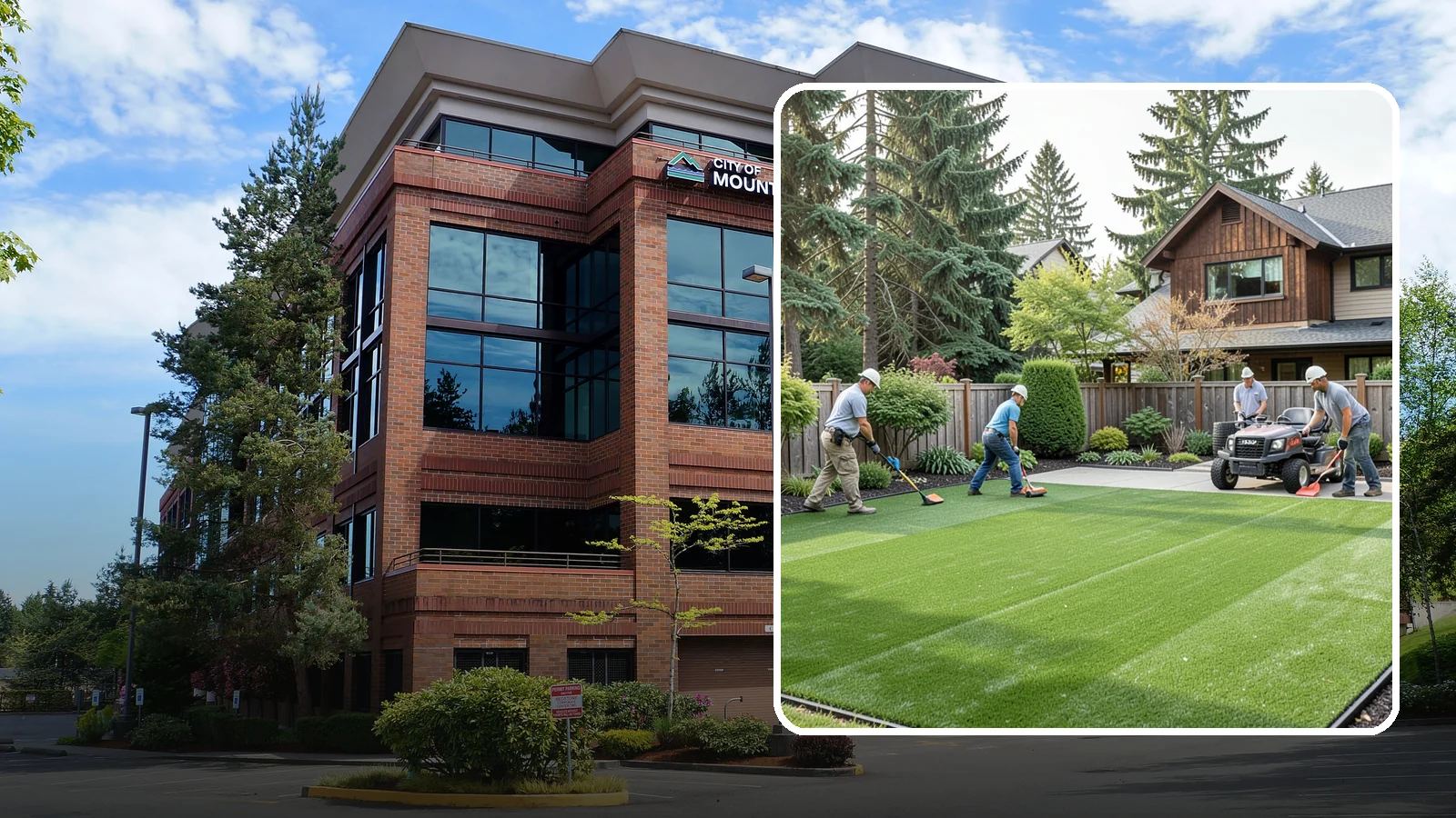 Artificial Turf Installation in Mountlake Terrace, Snohomish County, WA - Premium artificial turf that gives you a lush, green lawn year-round with no mowing, watering, or mud.