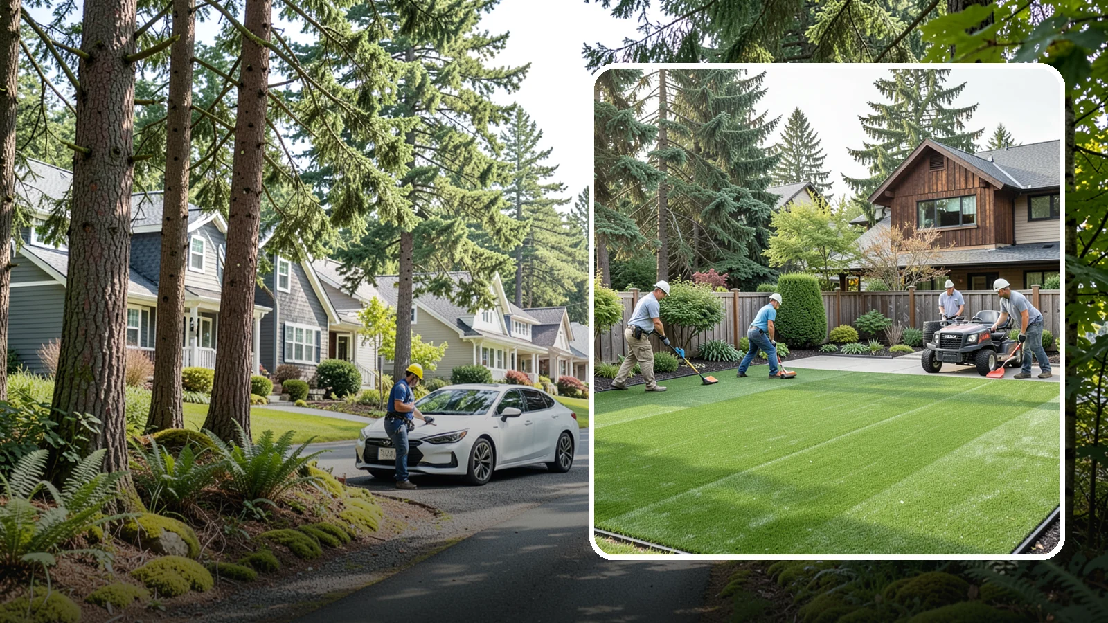 Artificial Turf Installation in Normandy Park, King County, WA - Premium artificial turf that gives you a lush, green lawn year-round with no mowing, watering, or mud.