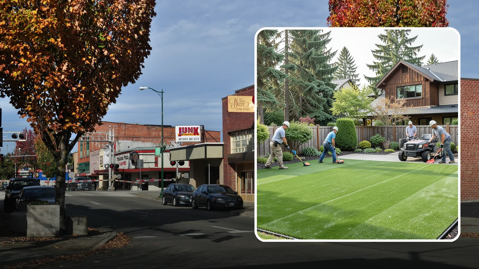 Artificial Turf Installation in Puyallup, Pierce County, WA - Premium artificial turf that gives you a lush, green lawn year-round with no mowing, watering, or mud.