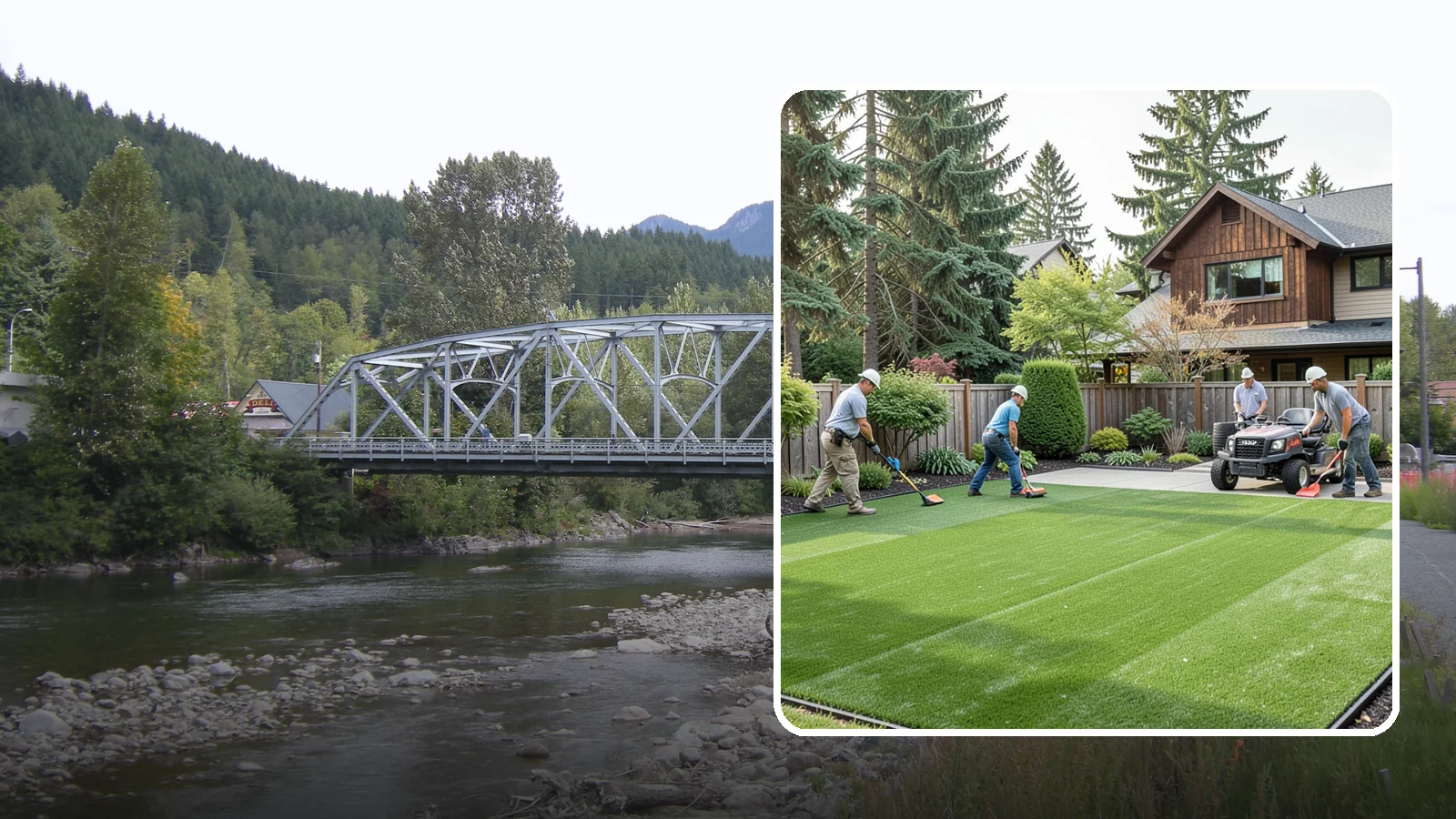 Artificial Turf Installation in Skykomish, King County, WA - Premium artificial turf that gives you a lush, green lawn year-round with no mowing, watering, or mud.