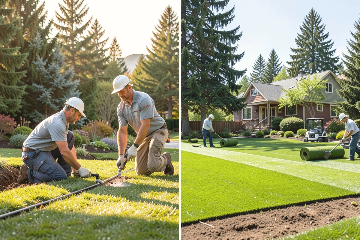 Artificial Turf Installation in Steilacoom, Pierce County, WA - Remove the existing lawn and excavate