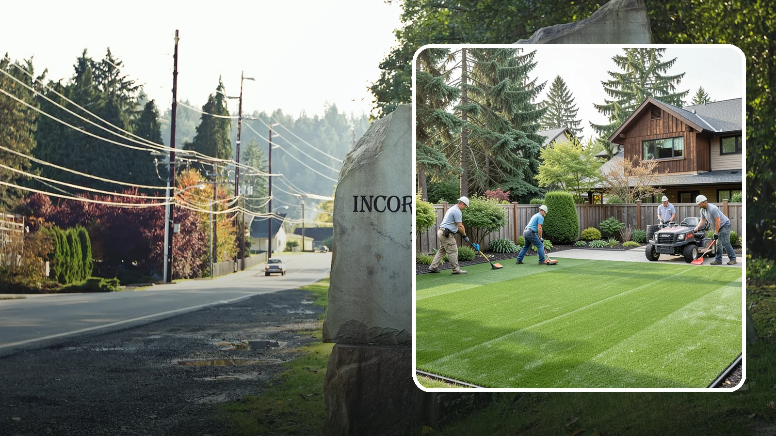 Artificial Turf Installation in Wilkeson, Pierce County, WA - Premium artificial turf that gives you a lush, green lawn year-round with no mowing, watering, or mud.