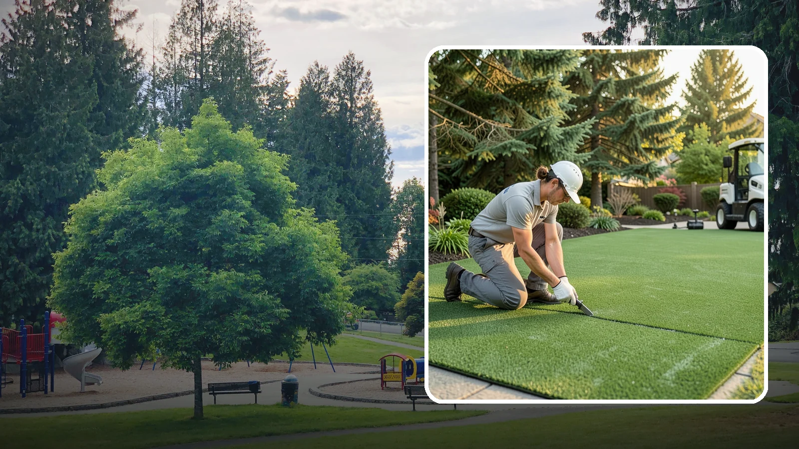 Artificial Turf Repair in Bonney Lake, Pierce County, WA - Repair of seams, tears, worn areas, and drainage issues to restore your artificial turf to like-new.