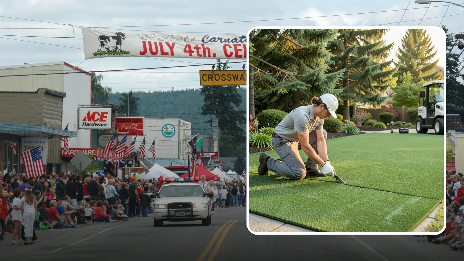 Artificial Turf Repair in Carnation, King County, WA - Repair of seams, tears, worn areas, and drainage issues to restore your artificial turf to like-new.