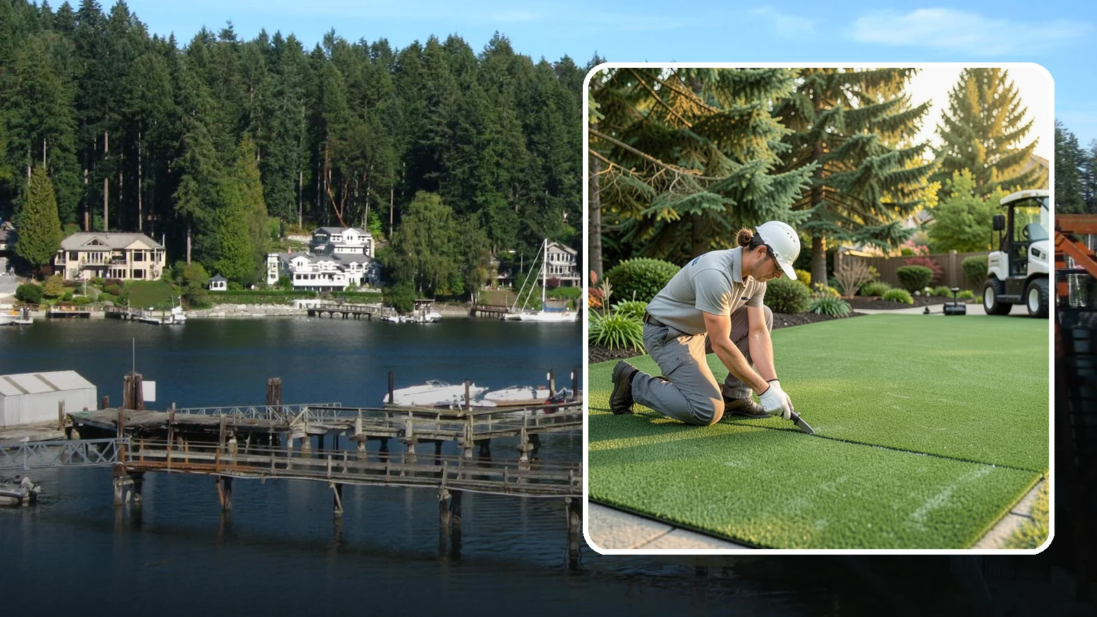 Artificial Turf Repair in Gig Harbor, Pierce County, WA - Repair of seams, tears, worn areas, and drainage issues to restore your artificial turf to like-new.