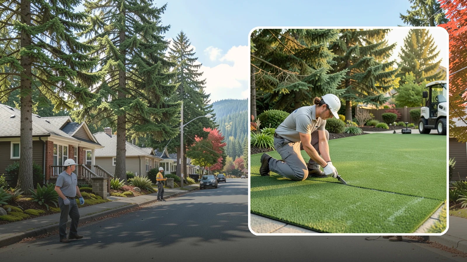 Artificial Turf Repair in Hunts Point, King County, WA - Repair of seams, tears, worn areas, and drainage issues to restore your artificial turf to like-new.