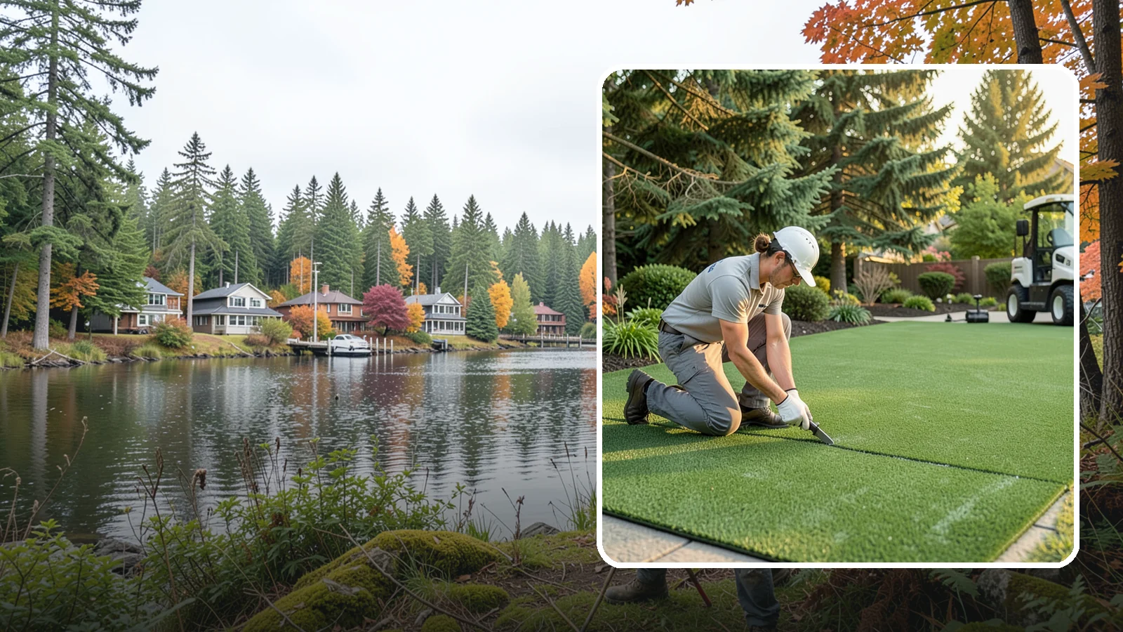 Artificial Turf Repair in La Conner, Skagit County, WA - Repair of seams, tears, worn areas, and drainage issues to restore your artificial turf to like-new.