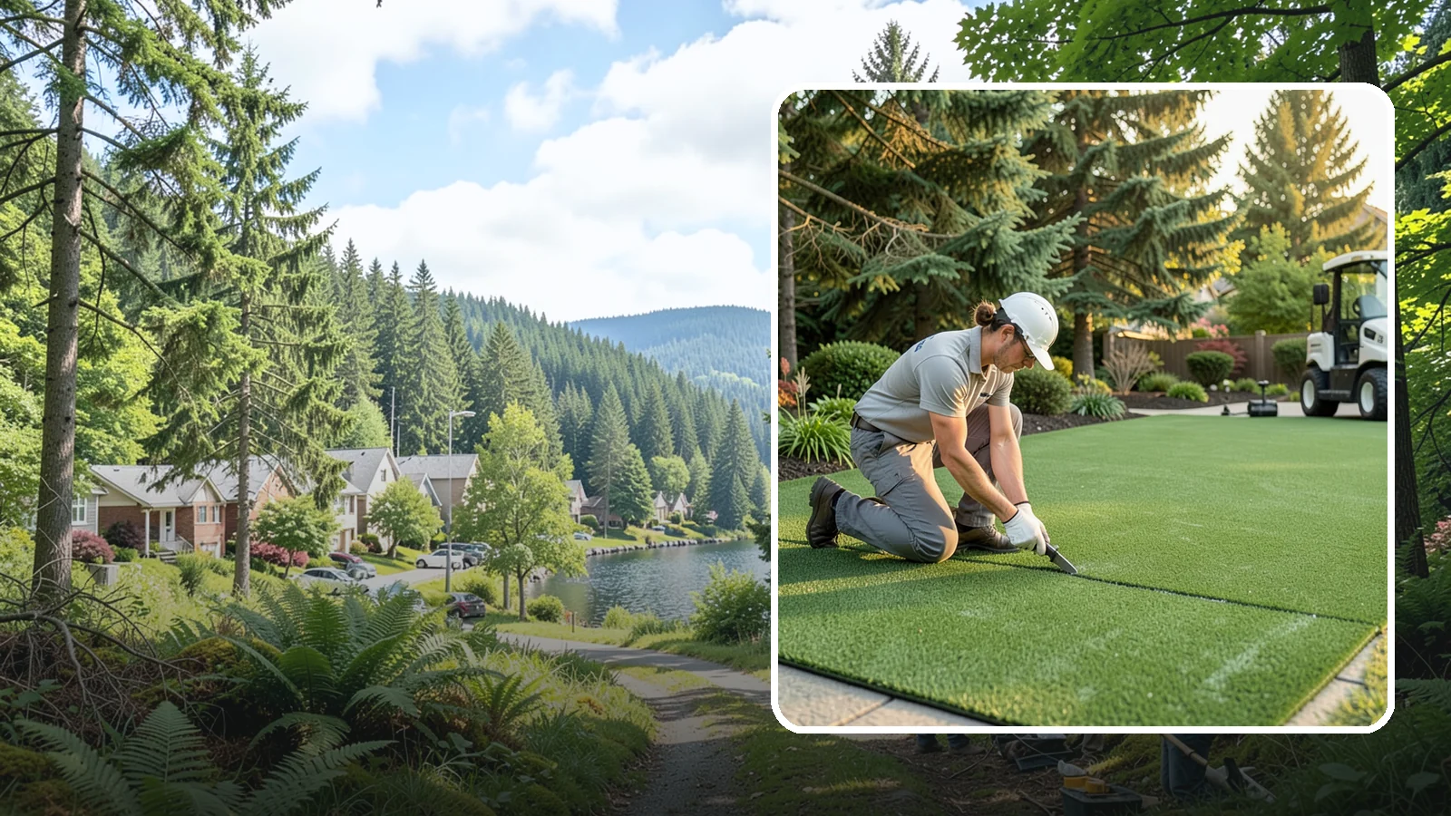 Artificial Turf Repair in Lake Forest Park, King County, WA - Repair of seams, tears, worn areas, and drainage issues to restore your artificial turf to like-new.