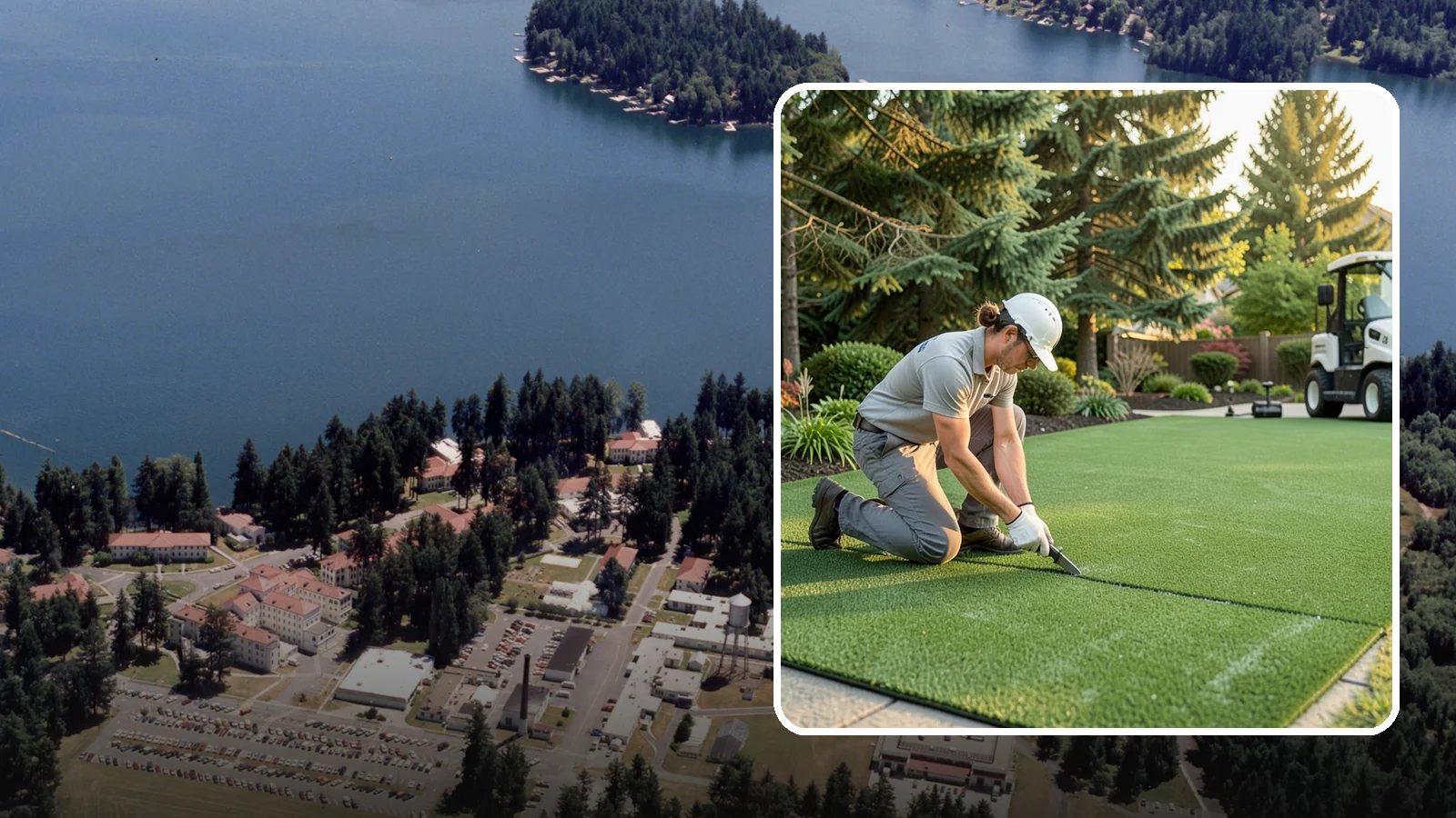 Artificial Turf Repair in Lakewood, Pierce County, WA - Repair of seams, tears, worn areas, and drainage issues to restore your artificial turf to like-new.