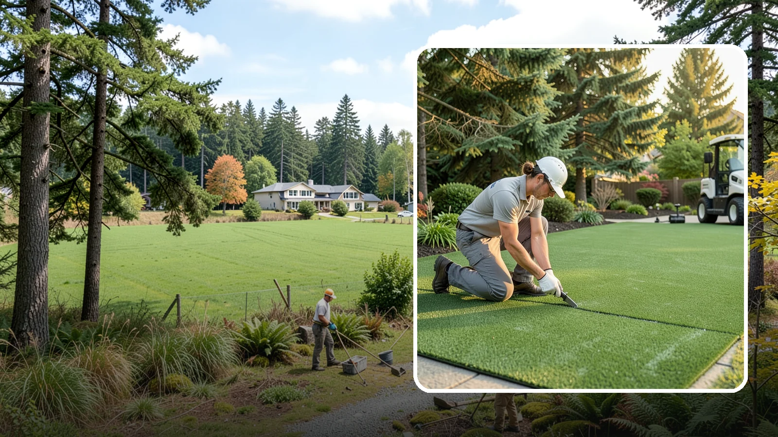 Artificial Turf Repair in Lyman, Skagit County, WA - Repair of seams, tears, worn areas, and drainage issues to restore your artificial turf to like-new.