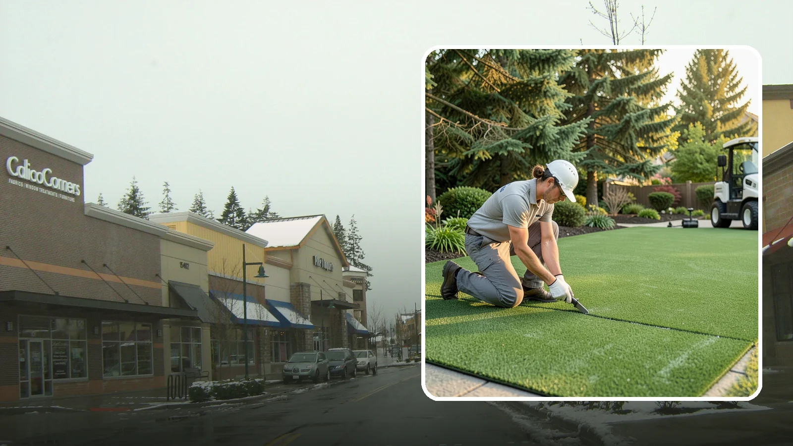 Artificial Turf Repair in Mill Creek, Snohomish County, WA - Repair of seams, tears, worn areas, and drainage issues to restore your artificial turf to like-new.