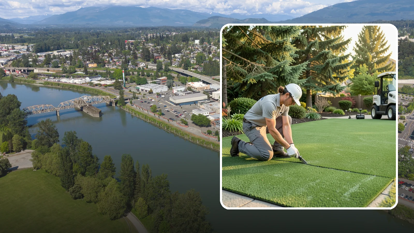 Artificial Turf Repair in Mount Vernon, Skagit County, WA - Repair of seams, tears, worn areas, and drainage issues to restore your artificial turf to like-new.
