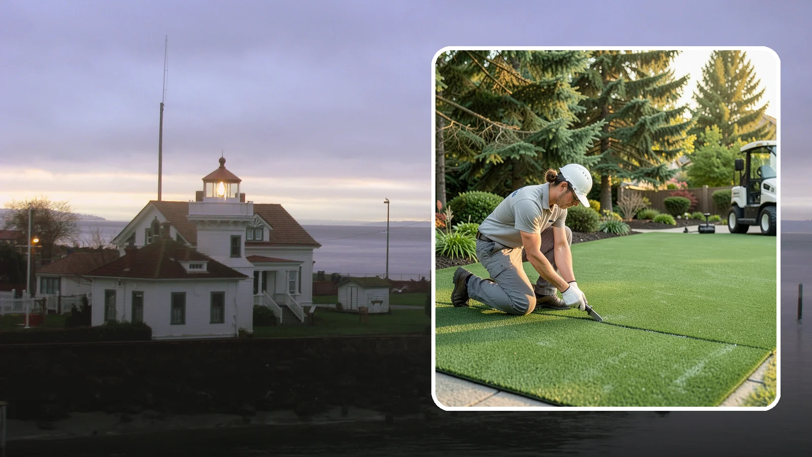 Artificial Turf Repair in Mukilteo, Snohomish County, WA - Repair of seams, tears, worn areas, and drainage issues to restore your artificial turf to like-new.