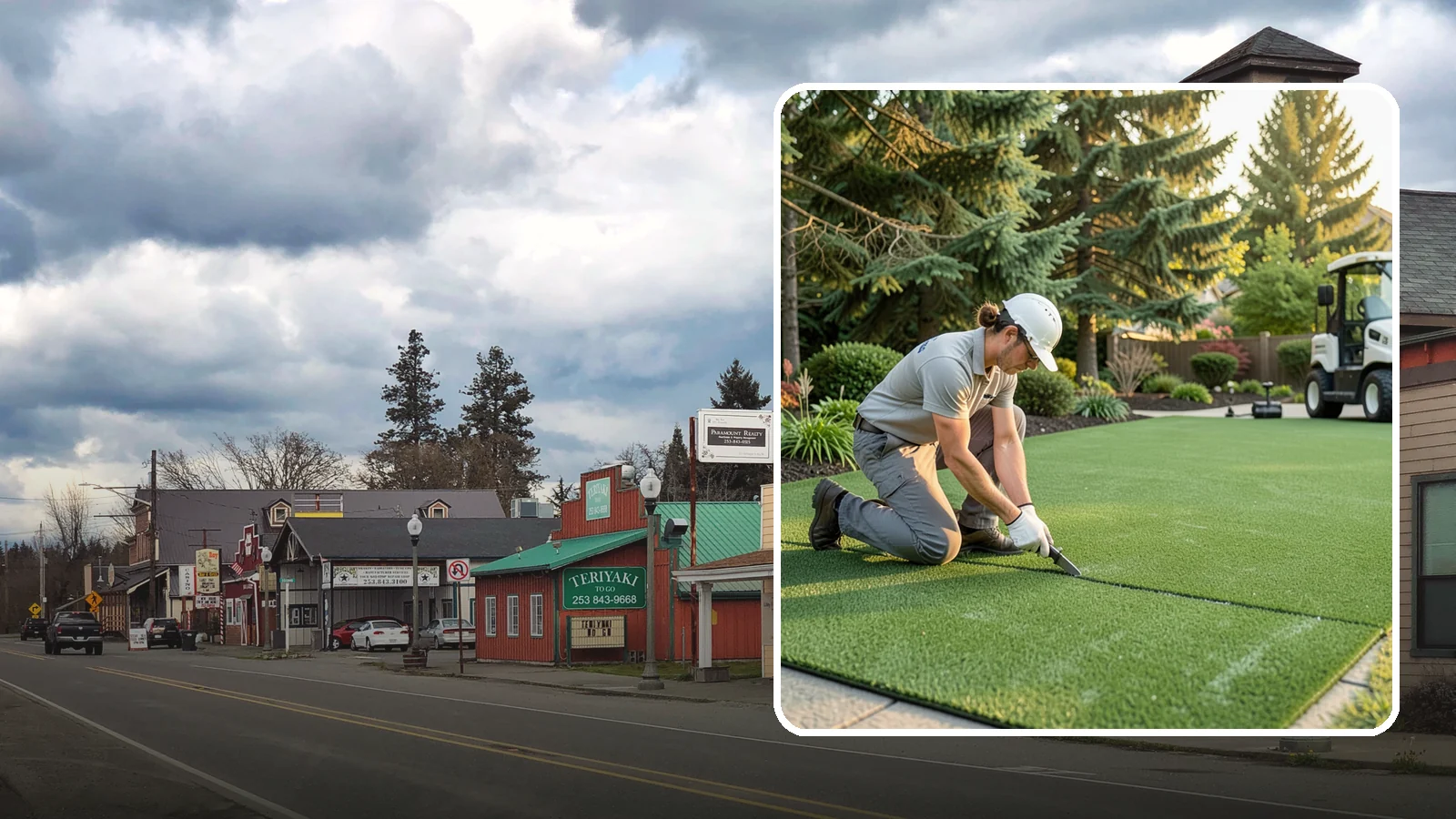 Artificial Turf Repair in Roy, Pierce County, WA - Repair of seams, tears, worn areas, and drainage issues to restore your artificial turf to like-new.