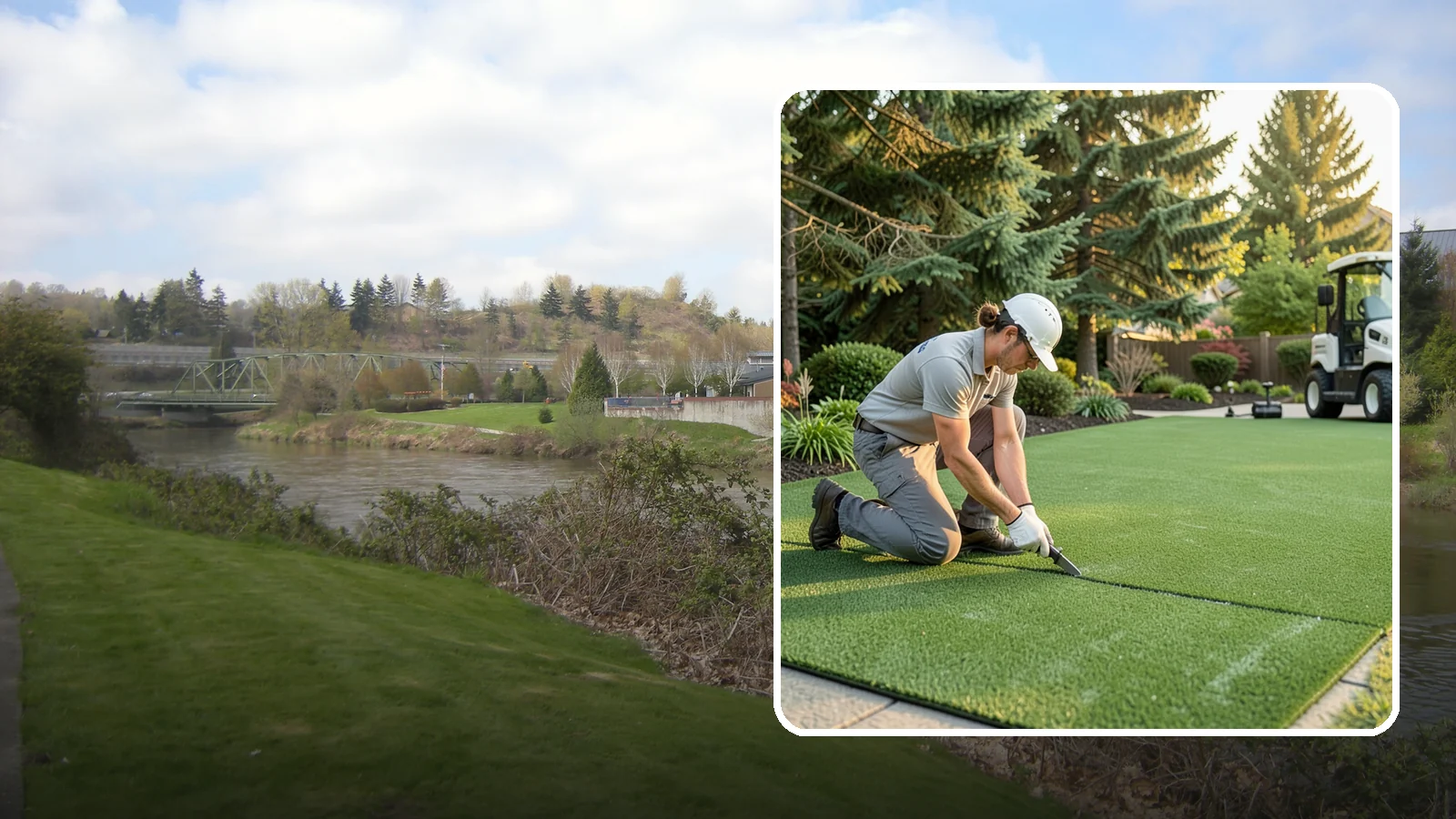 Artificial Turf Repair in Tukwila, King County, WA - Repair of seams, tears, worn areas, and drainage issues to restore your artificial turf to like-new.