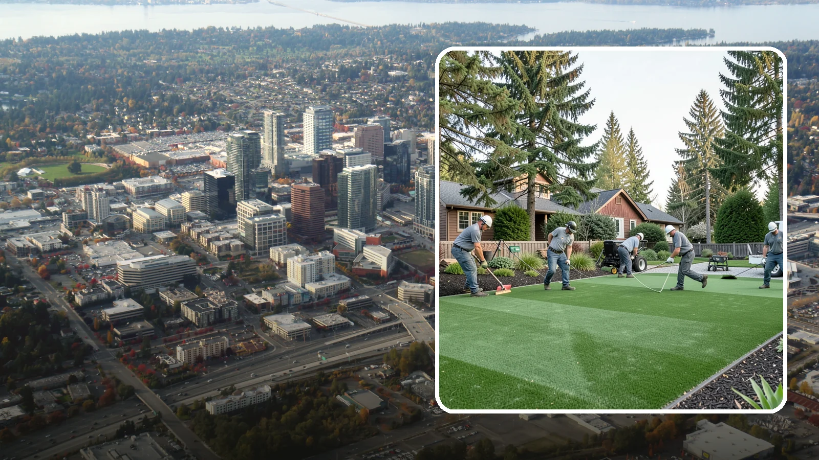 Artificial Turf Replacement in Bellevue, King County, WA - We remove aging or damaged synthetic turf and install fresh, high-performance turf built for wet Northwest yards.