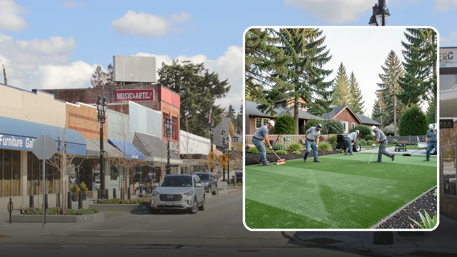 Artificial Turf Replacement in Bothell, King County, WA - We remove aging or damaged synthetic turf and install fresh, high-performance turf built for wet Northwest yards.