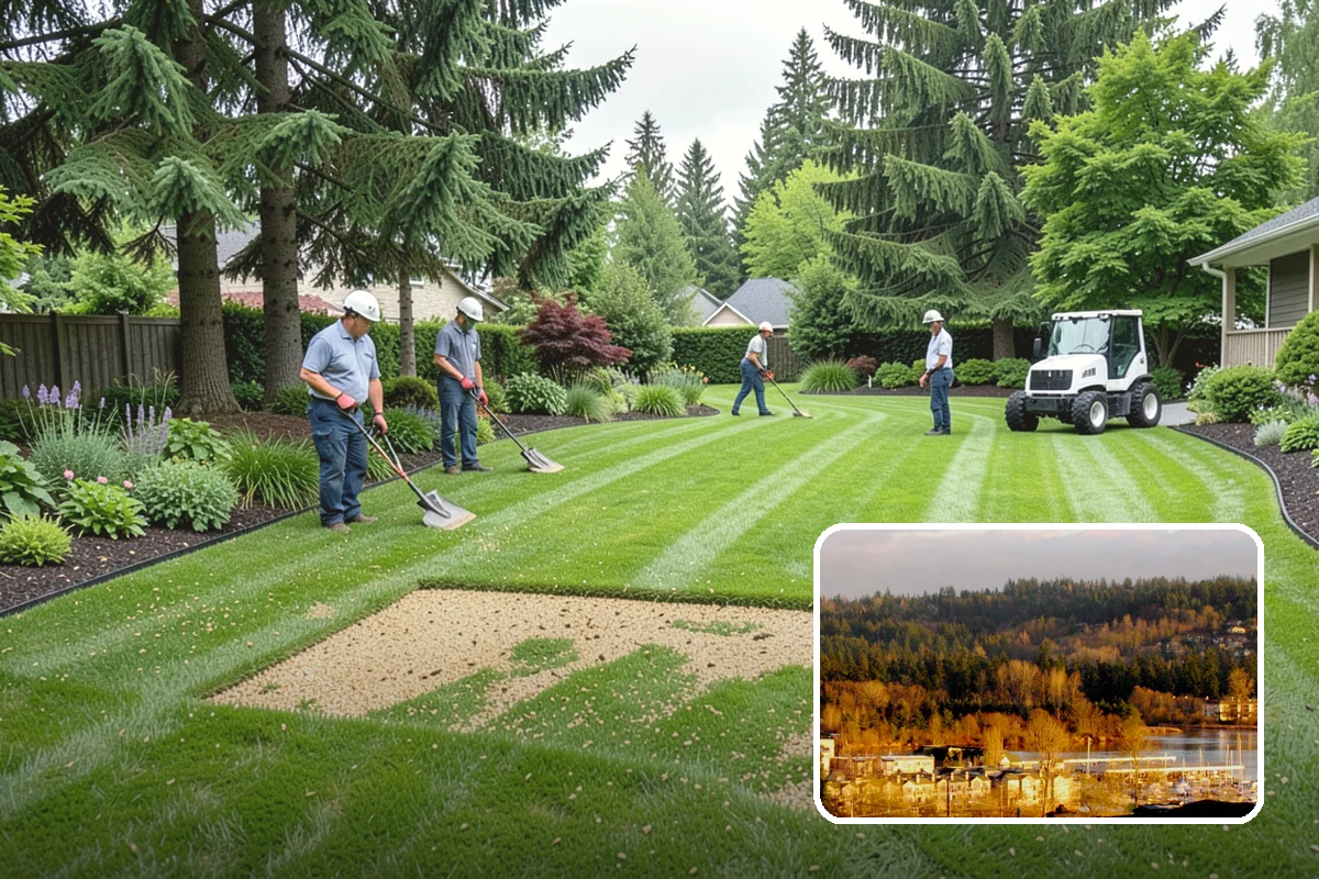 Artificial Turf Replacement in Kenmore, King County, WA - Restored drainage tuned for heavy regional rainfall