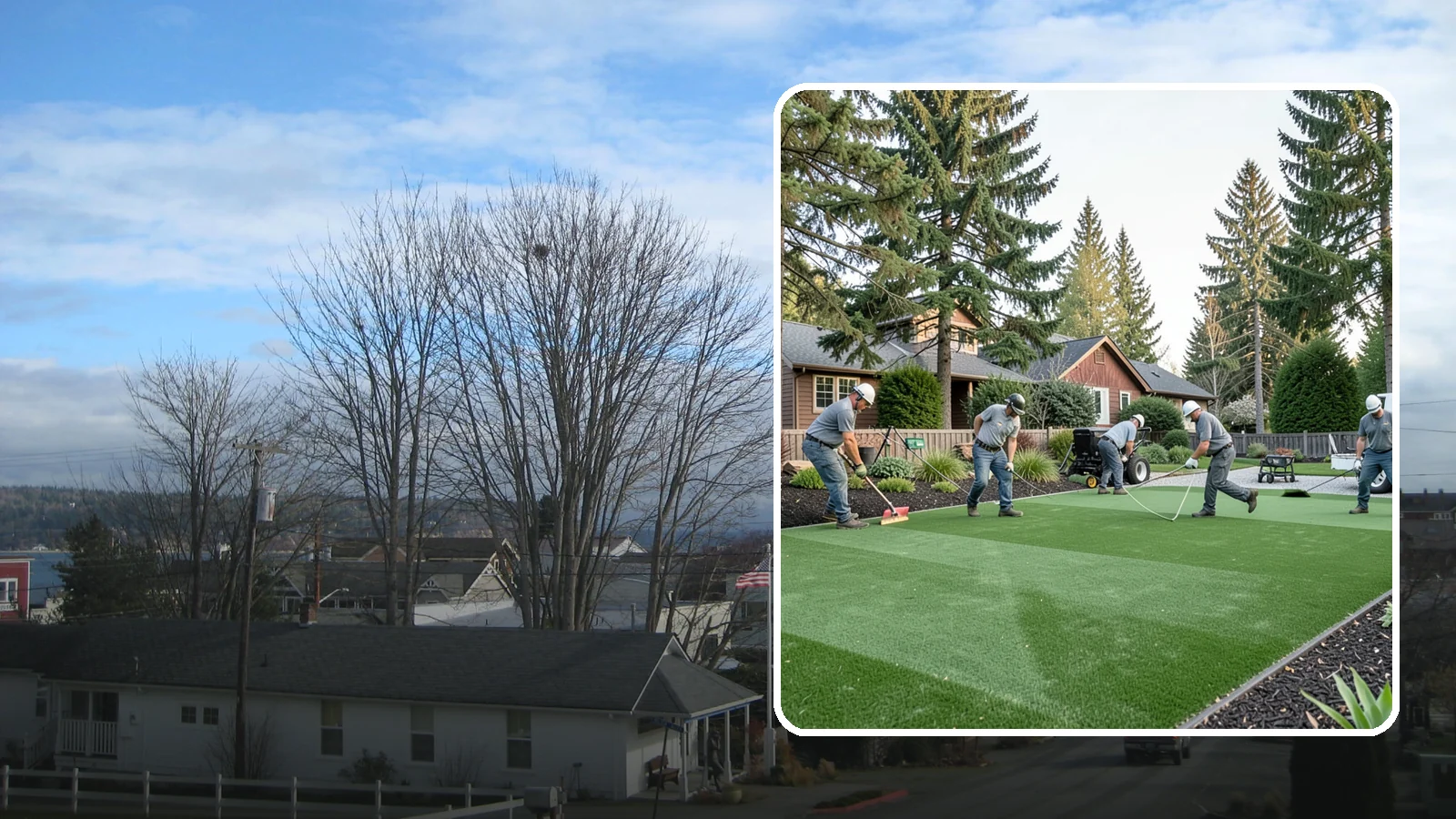 Artificial Turf Replacement in Langley, Island County, WA - We remove aging or damaged synthetic turf and install fresh, high-performance turf built for wet Northwest yards.