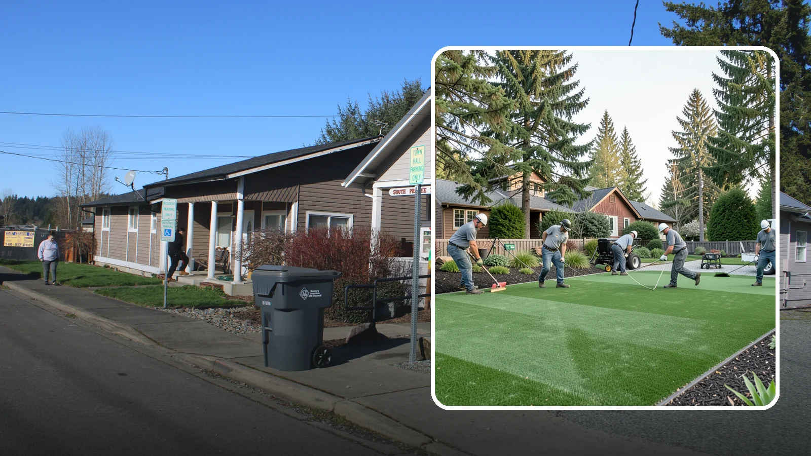Artificial Turf Replacement in South Prairie, Pierce County, WA - We remove aging or damaged synthetic turf and install fresh, high-performance turf built for wet Northwest yards.