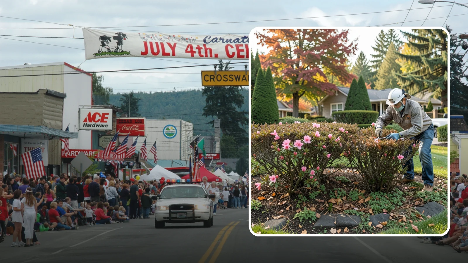 Azalea Pruning in Carnation, King County, WA - Light post-bloom shaping of evergreen and deciduous azaleas to preserve bud set and maintain a dense, tidy form.